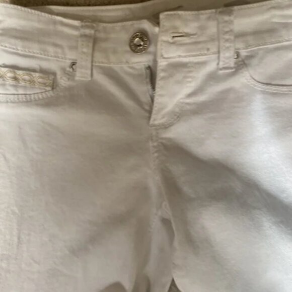 7 For All Mankind White Stretch Bootcut Jeans Size 28 - Picture 3 of 4